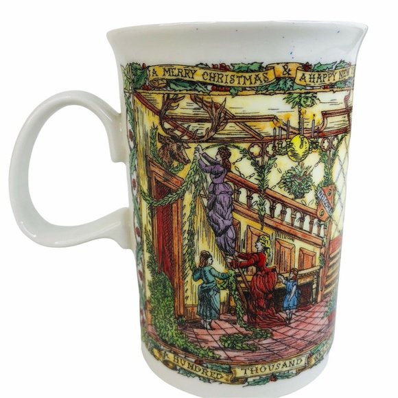 Dunoon Christmas Cheer Series Mug Scotland Stoneware Victorian Party Ceramic - Picture 3 of 8